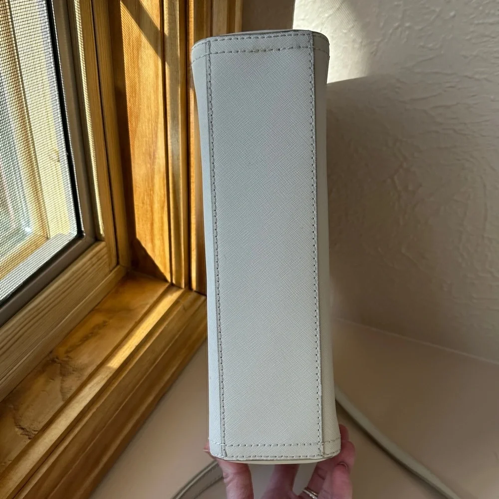 Lo & Sons Pearl Saffiano Leather Crossbody Bag in Ivory - Picture 7 of 16